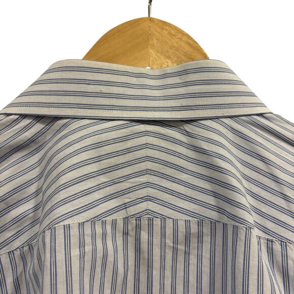 THOMAS PINK Light Blue Striped Dress Shirt, Size 18 1/2 X 37 1/2 - Picture 4 of 7